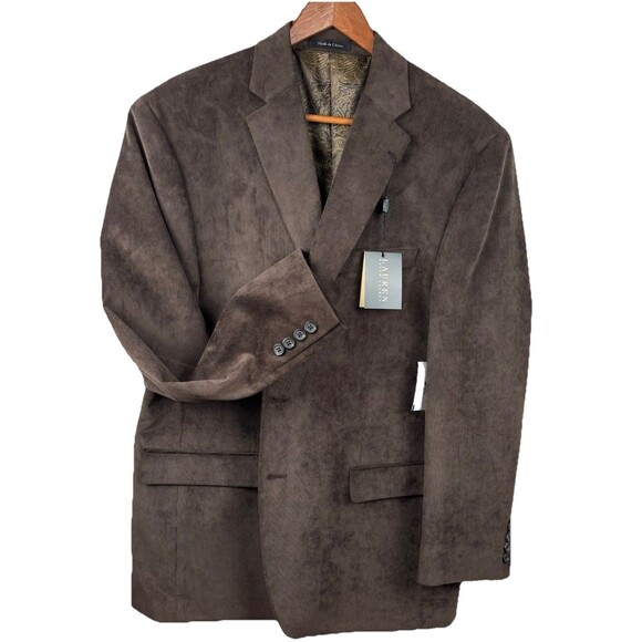 NWT Lauren Ralph Lauren Men’s Corduroy Blazer/Sports Jacket Brown Size 42R - Picture 2 of 10